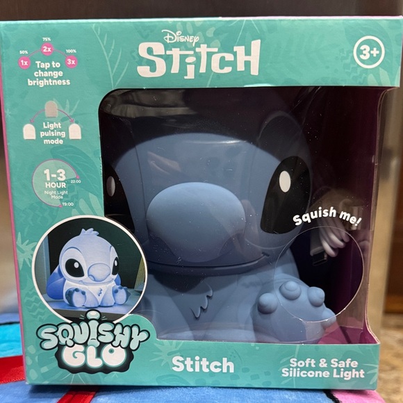 Disney Other - Disney Stitch Squishy Glo Silicone Light - Blue